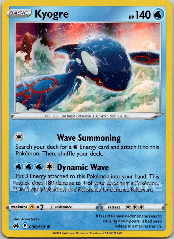 Kyogre [036/159] [Crown Zenith] Holofoil