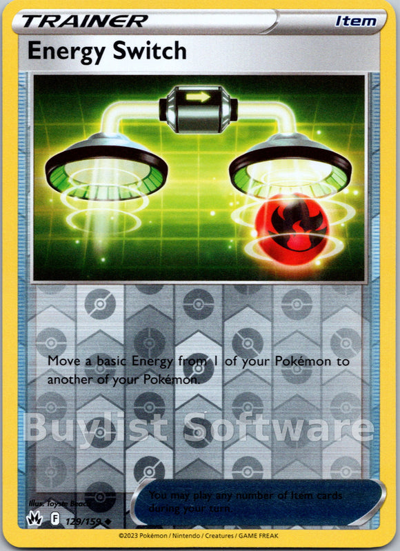 Energy Switch [129/159] [Crown Zenith] Reverse Holofoil