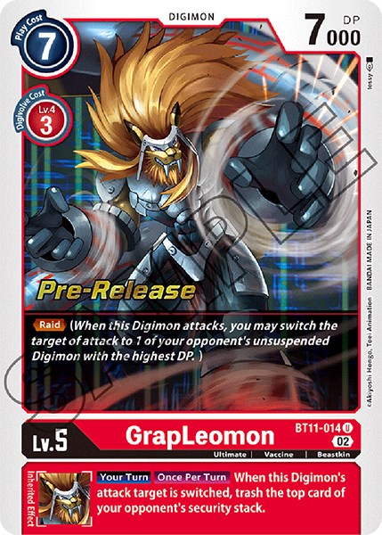 GrapLeomon [BT11-014] [Dimensional Phase Pre-Release Cards] Foil