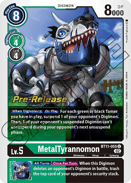 MetalTyrannomon [BT11-055] [Dimensional Phase Pre-Release Cards] Foil