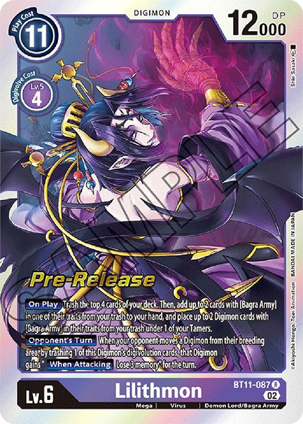 Lilithmon [BT11-087] [Dimensional Phase Pre-Release Cards] Foil