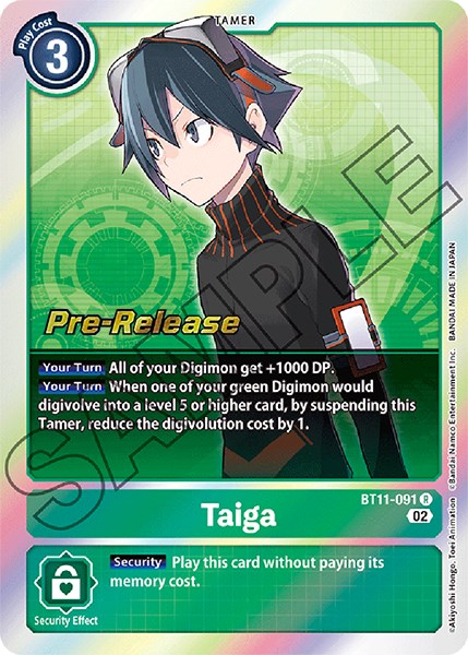Taiga [BT11-091] [Dimensional Phase Pre-Release Cards] Foil