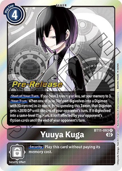 Yuuya Kuga [BT11-093] [Dimensional Phase Pre-Release Cards] Foil