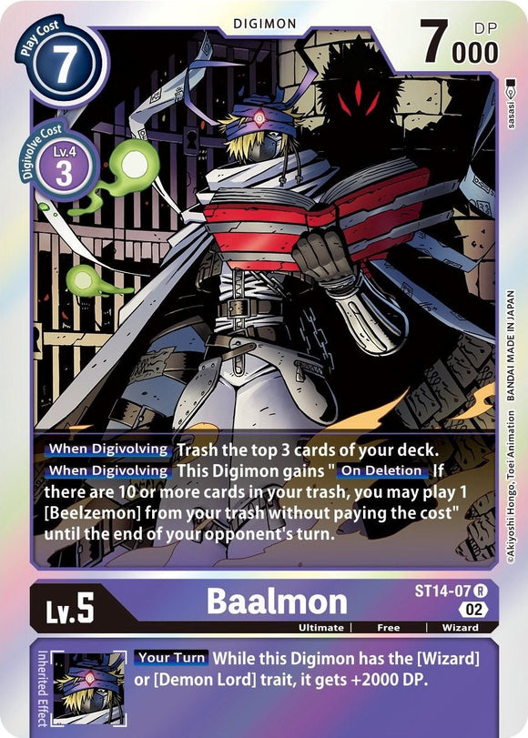 Baalmon [ST14-07 R] [ Beelzemon Advanced Deck Set] Foil