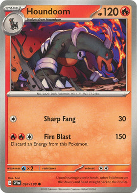 Houndoom [034/198] [Scarlet & Violet Base Set] Reverse Holofoil