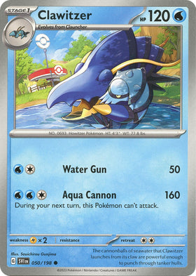 Clawitzer [050/198] [Scarlet & Violet Base Set] Reverse Holofoil