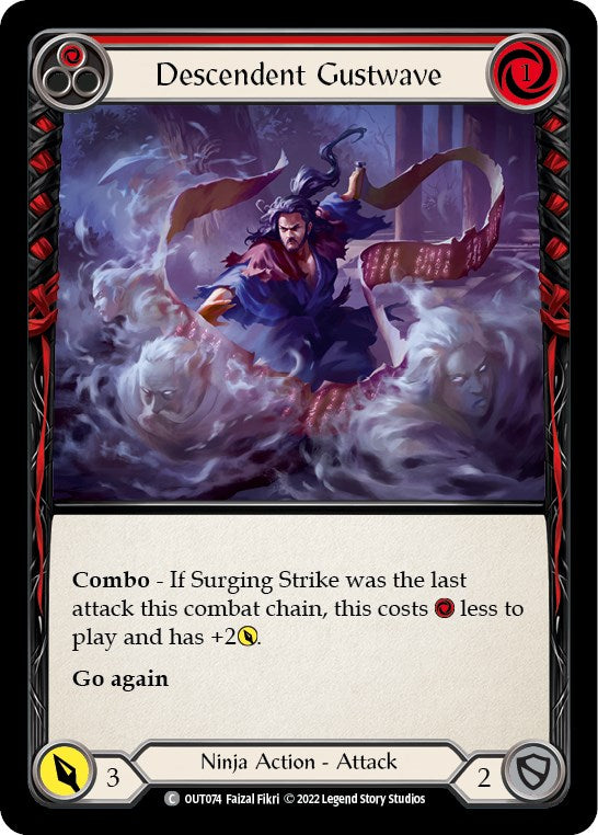 Descendent Gustwave (Red) [OUT074] [Outsiders] Rainbow Foil