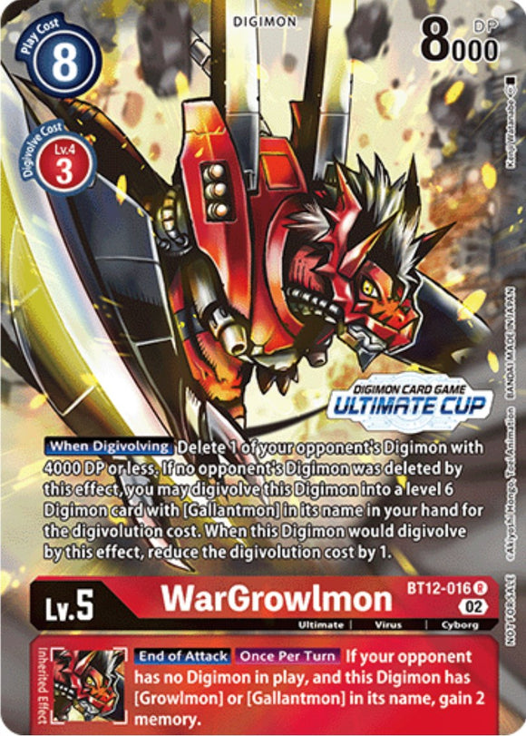 WarGrowlmon (Ultimate Cup) [BT12-016] [Across Time]