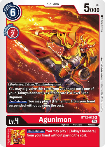 Agunimon [BT12-012 U] [Across Time]