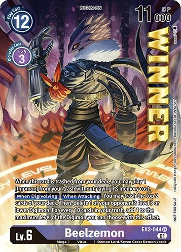 Beelzemon (April 2023 Beelzemon Special) [EX2-044 SR] [ Beelzemon Advanced Deck Set Pre-Release Cards] Foil