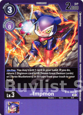 Impmon (April 2023 Beelzemon Special) [BT6-068] [Starter Deck 14: Beelzemon Advanced Deck Set Pre-Release Cards]