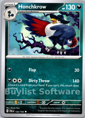 Honchkrow [132/193] [Paldea Evolved]