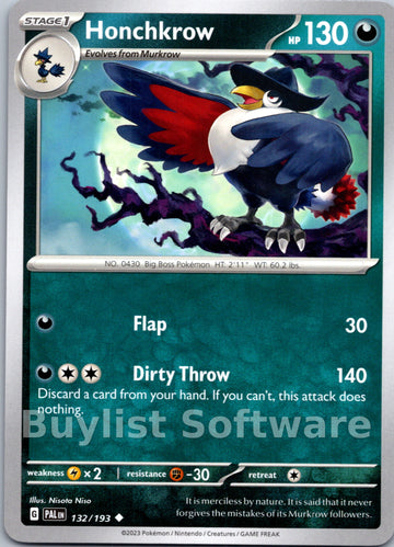 Honchkrow [132/193] [Paldea Evolved]