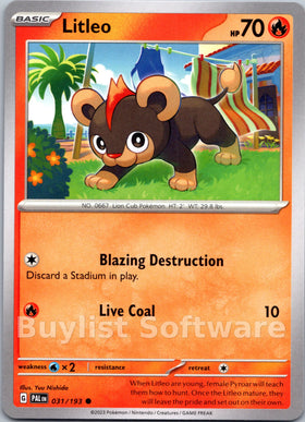 Litleo [031/193] [Paldea Evolved]