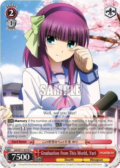 4d91944a-0b46-47fa-bea9-fb030e9bcfeb | ws-ab/w31-e078-u-nf-angebeatreed-unc-nm | Graduation from This World, Yuri