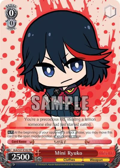 4d91944a-0b46-47fa-bea9-fb030e9bcfeb | ws-klk/s27-e102-pr-nf-killlakill-pro-nm | Mini Ryuko