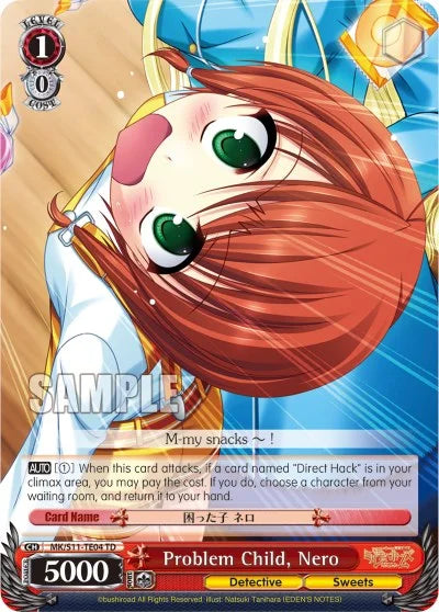 4d91944a-0b46-47fa-bea9-fb030e9bcfeb | ws-mk/s11-te04-pr-nf-promcard-tri-nm | Problem Child, Nero