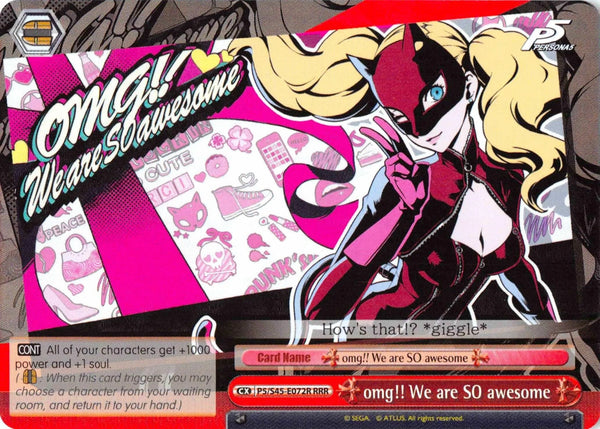 4d91944a-0b46-47fa-bea9-fb030e9bcfeb | ws-p5/s45-e072r-rrr-nf-pers5-r-tri-nm | omg!! We are SO awesome (RRR)