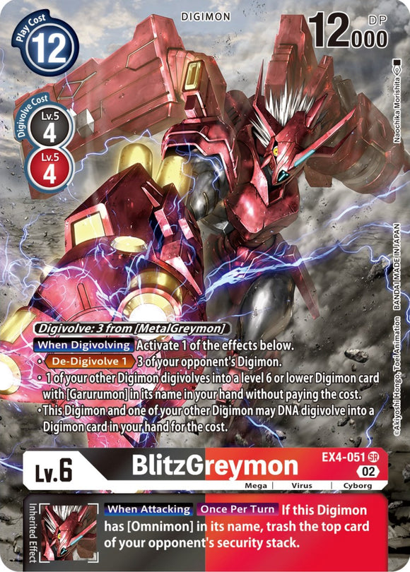 BlitzGreymon (Alternate Art) [EX4-051 SR] [Alternative Being Booster] Foil