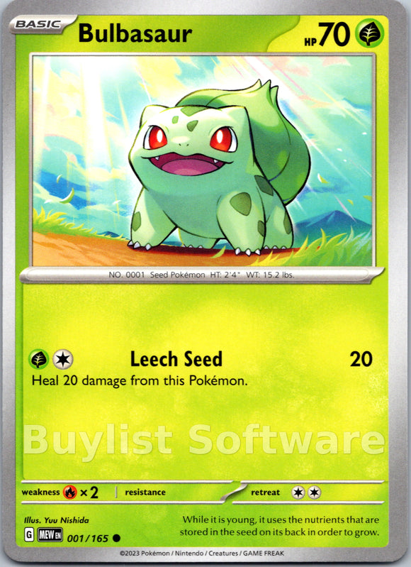 Bulbasaur [001/165] [Scarlet & Violet 151]