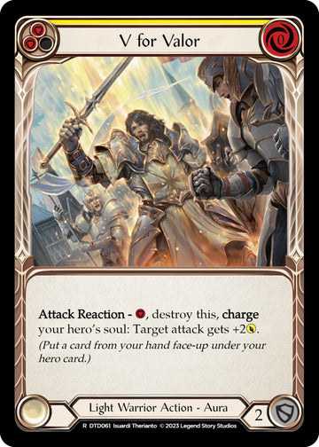 V for Valor (Yellow) [DTD061] [Dusk till Dawn] Rainbow Foil
