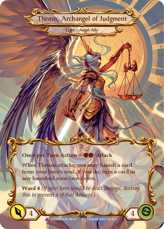 Figment of Judgment // Themis, Archangel of Judgment (Marvel) [DTD006] [Dusk till Dawn] Cold Foil