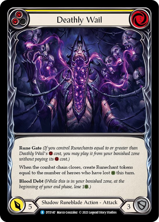 Deathly Wail (Yellow) [DTD147] [Dusk till Dawn] Rainbow Foil