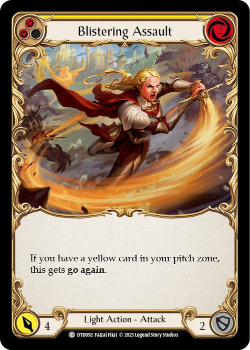 Blistering Assault (Yellow) [DTD092] [Dusk till Dawn] Rainbow Foil