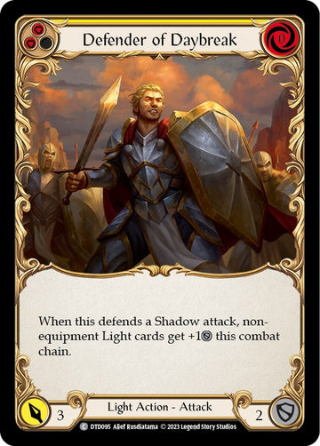 Defender of Daybreak (Yellow) [DTD095] [Dusk till Dawn] Rainbow Foil