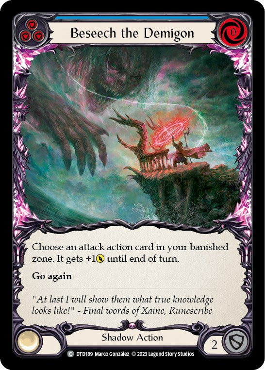 Beseech the Demigon (Blue) [DTD189] [Dusk till Dawn] Rainbow Foil