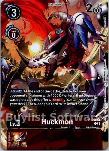 Huckmon (Official Tournament Pack Vol.10) [P-066] [Digimon Promotion Cards] Foil