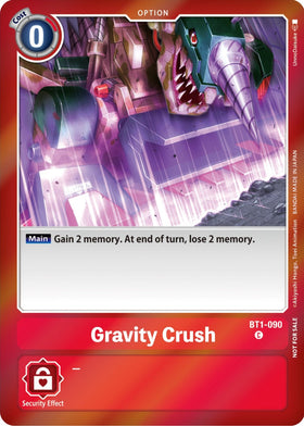 Gravity Crush (Event Pack 5) [BT1-090] [Release Special Booster 1.0] Foil