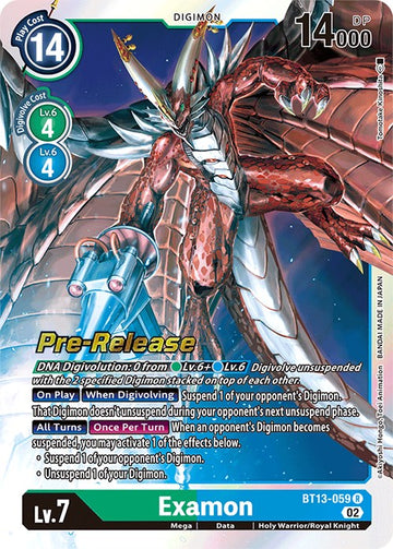Examon [BT13-059] [Versus Royal Knights Pre-Release Cards] Foil