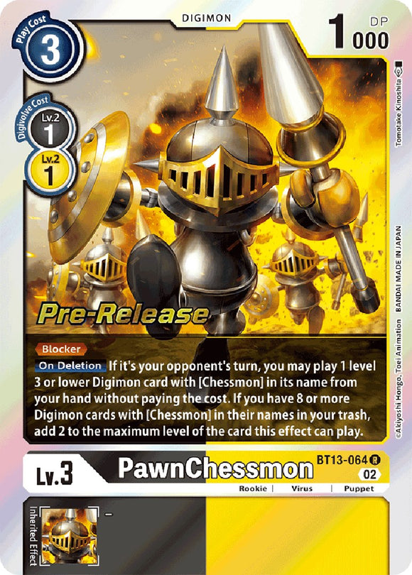 PawnChessmon [BT13-064] [Versus Royal Knights Pre-Release Cards] Foil