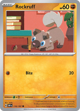Rockruff [116/197] [Obsidian Flames]