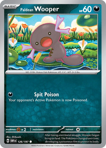 Paldean Wooper [126/197] [Obsidian Flames] Reverse Holofoil