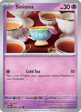 Sinistea [097/197] [Obsidian Flames] Reverse Holofoil