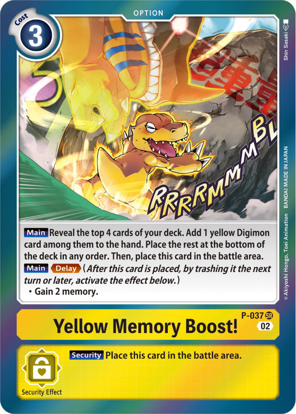 Yellow Memory Boost! (Resurgence Booster Reprint) [P-037 SR] [Resurgence Booster] Foil