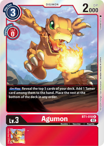 Agumon - BT1-010 (Resurgence Booster Reprint) [BT1-010 R] [Resurgence Booster] Foil