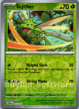 Scyther [123/165] [Scarlet & Violet 151] Reverse Holofoil