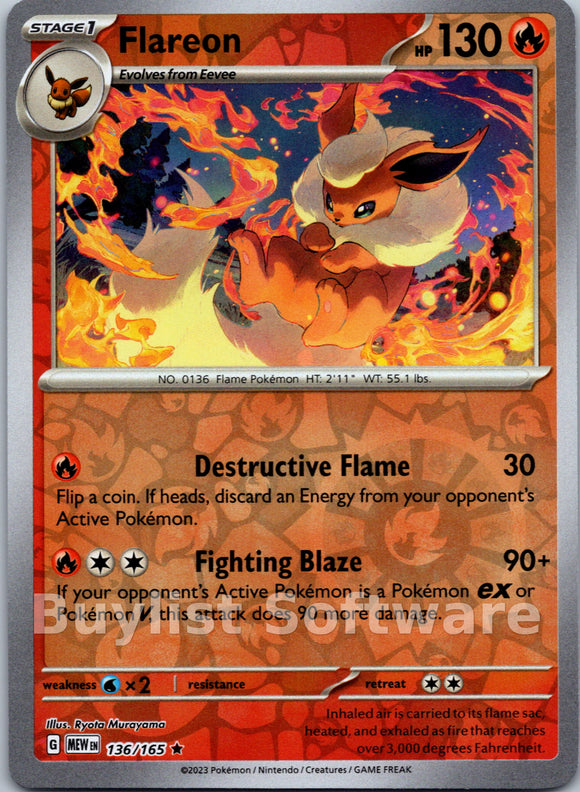 Flareon [136/165] [Scarlet & Violet 151] Reverse Holofoil