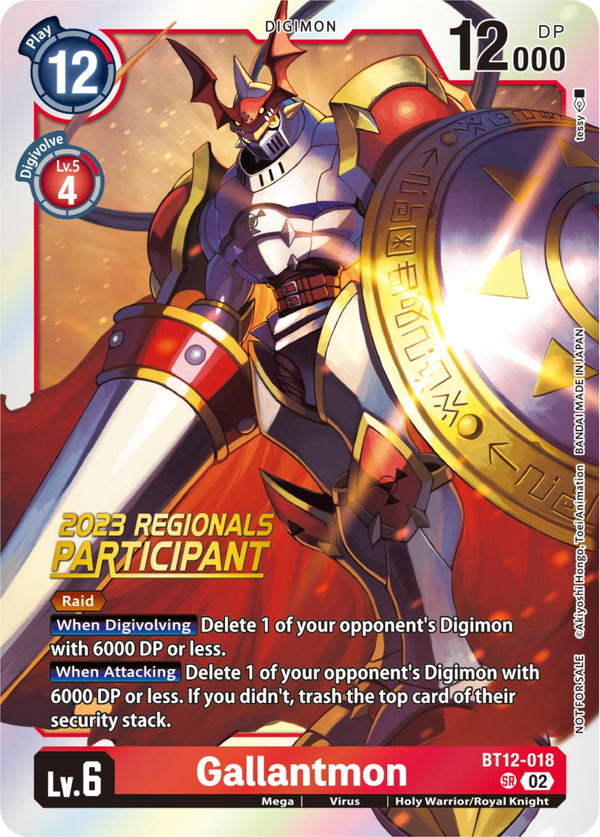 Gallantmon (2023 Regionals Participant) [BT12-018] [Across Time] Foil