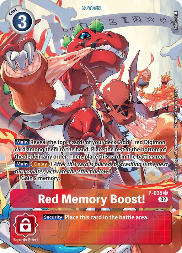Red Memory Boost! (Digimon Adventure Box 2) [P-035] [Digimon Promotion Cards] Foil