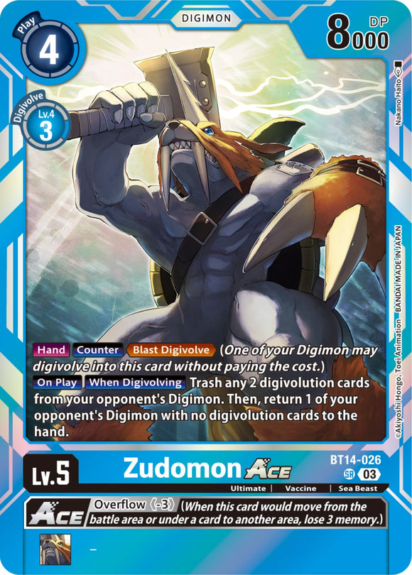 Zudomon ACE [BT14-026 SR] [Blast Ace] Foil