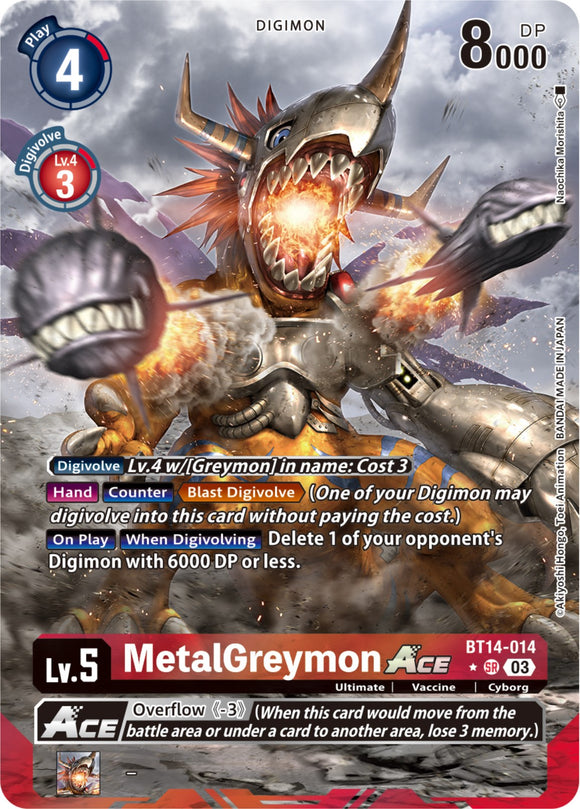 MetalGreymon ACE (Alternate Art) [BT14-014] [Blast Ace] Foil