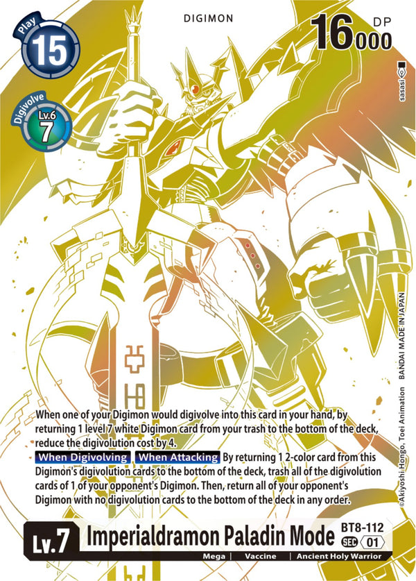 Imperialdramon Paladin Mode (Blast Ace Special Edition) [BT8-112] [New Awakening] Foil