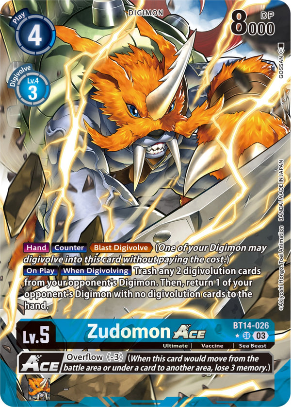 Zudomon ACE (Alternate Art) [BT14-026] [Blast Ace] Foil
