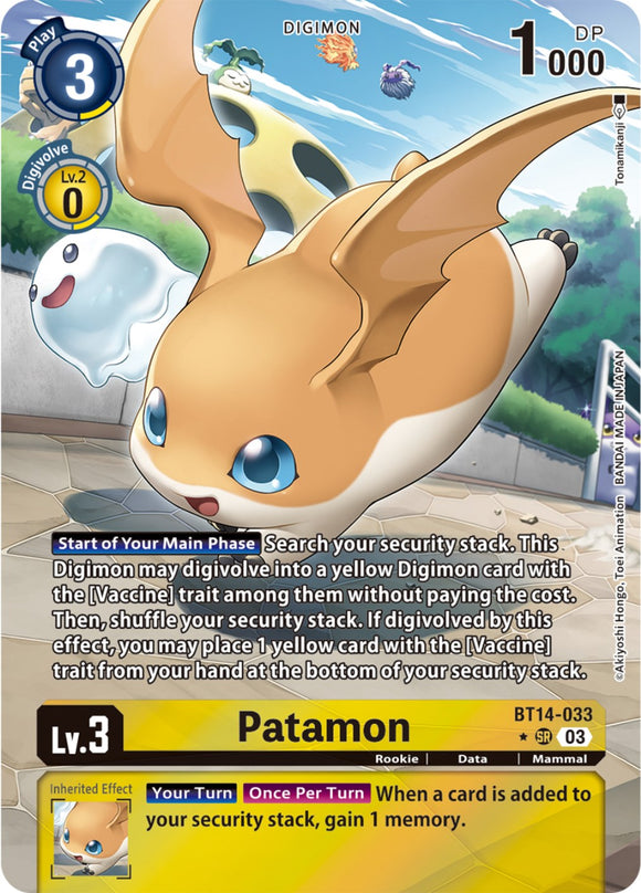 Patamon (Alternate Art) [BT14-033] [Blast Ace] Foil