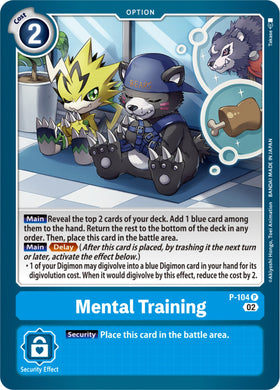 Mental Training (Blast Ace Box Topper) [P-104] [Digimon Promotion Cards] Foil