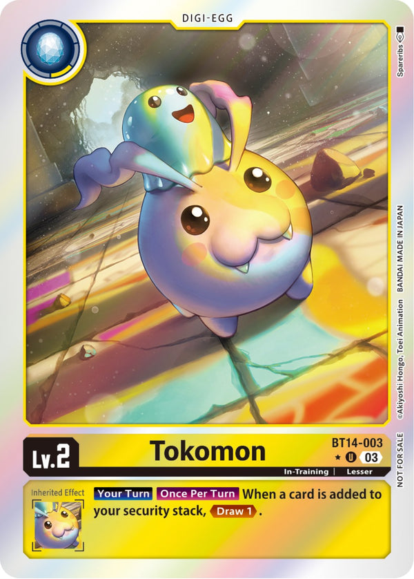 Tokomon (Blast Ace Box Promotion Pack) [BT14-003] [Blast Ace] Foil